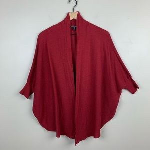 Eileen Fisher red size X1 poncho style cardigan